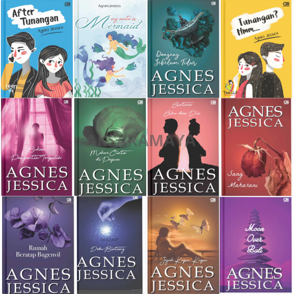 

(BUNDLE) AGNES J - Bidadari Bersayap Biru Three Days Cinderella Noda Tak Kasatmata Peluang Kedua Pencari Harta Karun Piano di Kotak Kaca Moon Over Bali Jejak Kupu-Kupu Debu Bintang Rumah Beratap Bugenvil Sang Maharani Antara Aku dan Dia