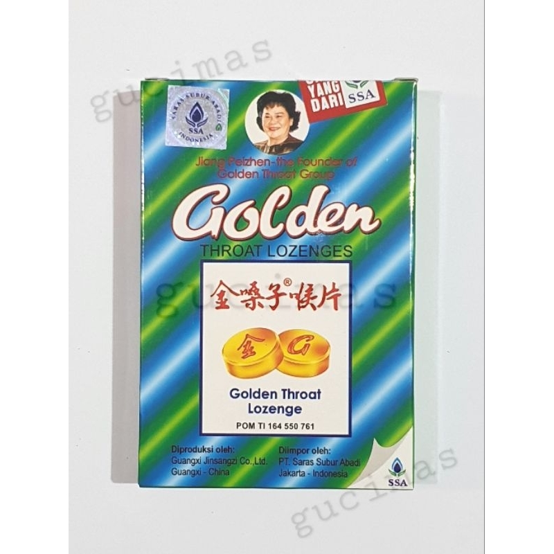 

Golden THROAT LOZENGES 12 Tablet ( panas dalam disertai tenggorokan kering )