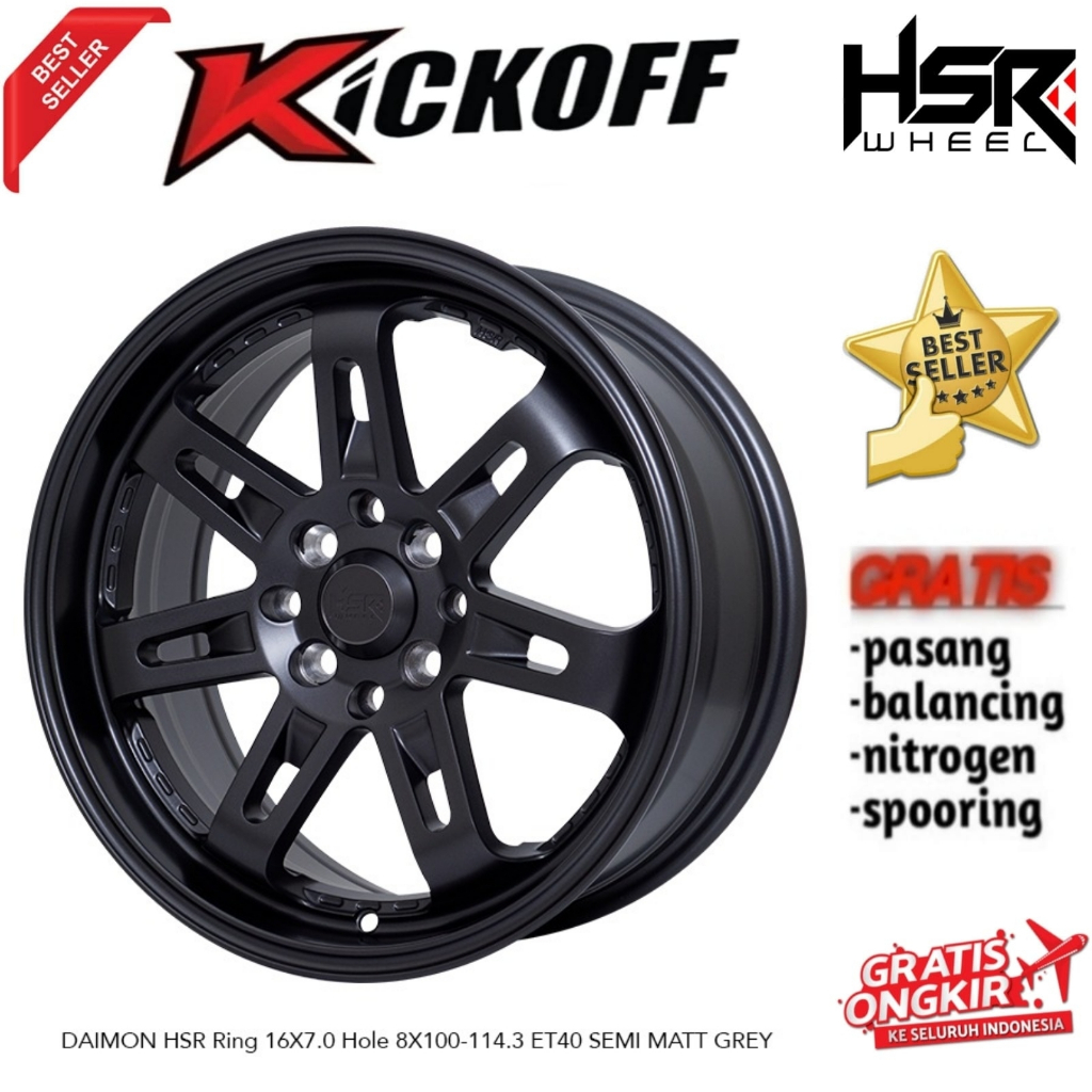 VELG RACING 16 DAIMON HSR BUAT SWIFT IGNIS AVEGA SOLUNA SPLASH BRIO JAZZ YARIS VIOS CITY XENIA DLL