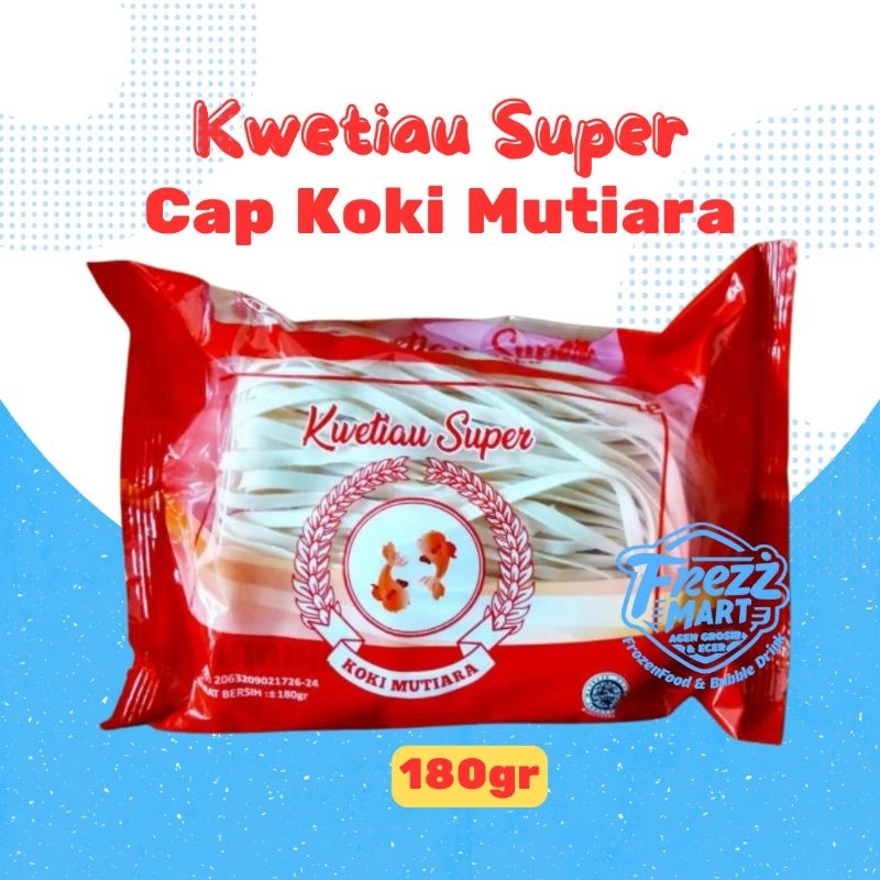 

Kwetiau Super Cap Koki Mutiara 180gr Premium Super Kwetiaw, Kuetiaw Instan Kering.