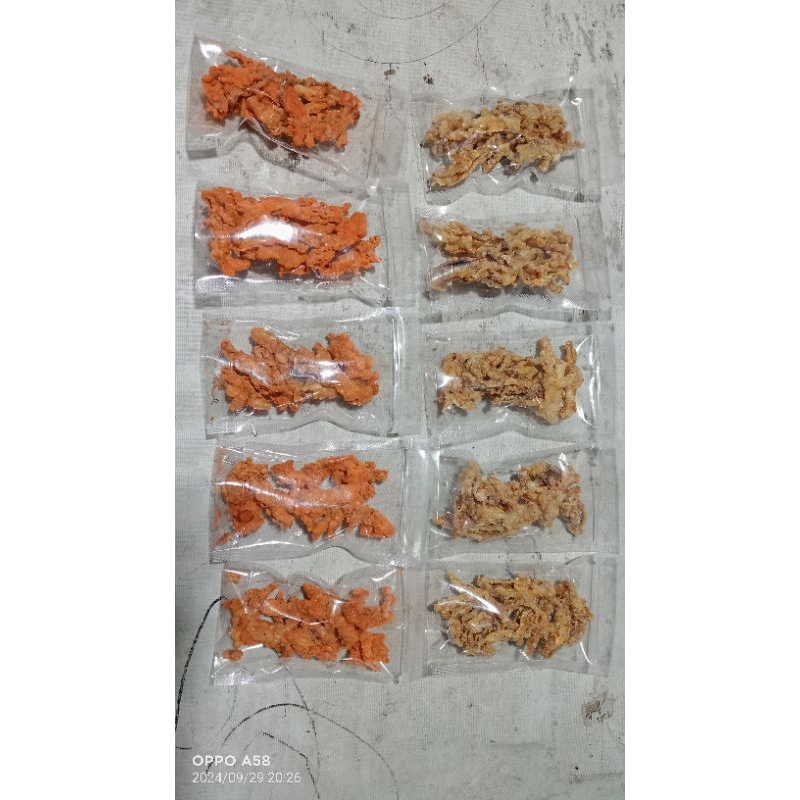 

keripik ceker ayam tanpa tulang original & balado100gr