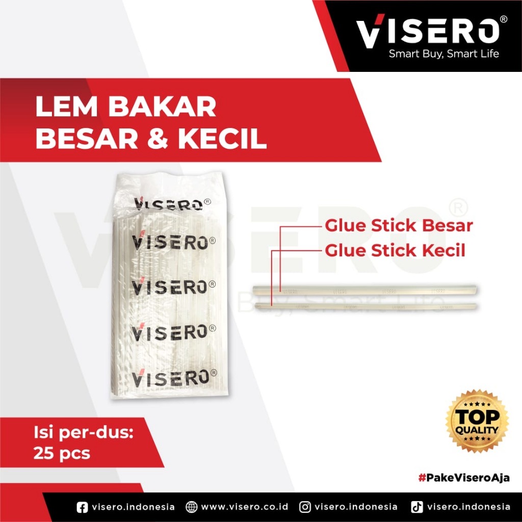 Lem Bakar / Lem Tembak Besar & Kecil Panjang 27CM | VISERO