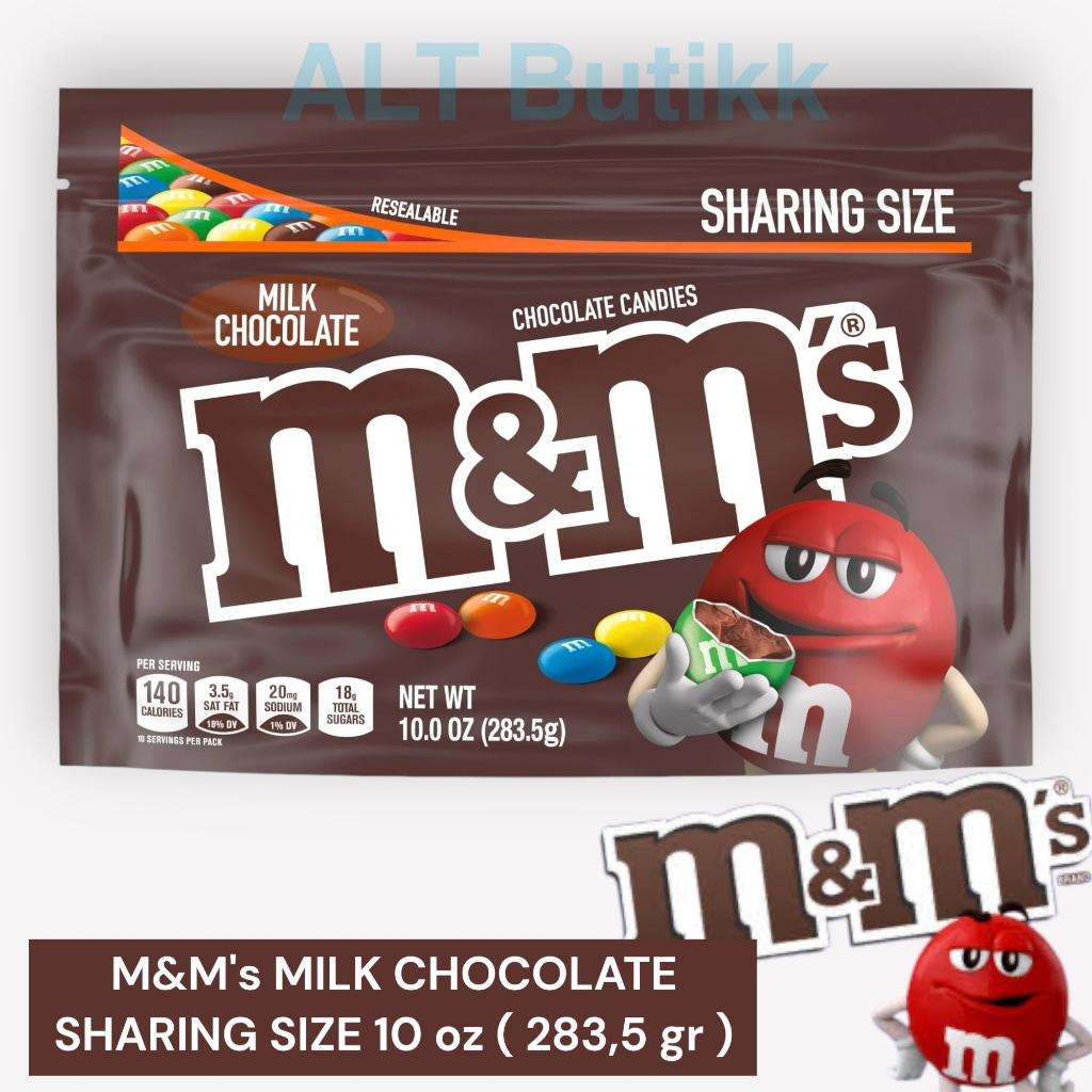 

M&M'S SHARING SIZE MILK CHOCOLATE CANDIES 10 oz | 283,5 gr MNM M&M USA