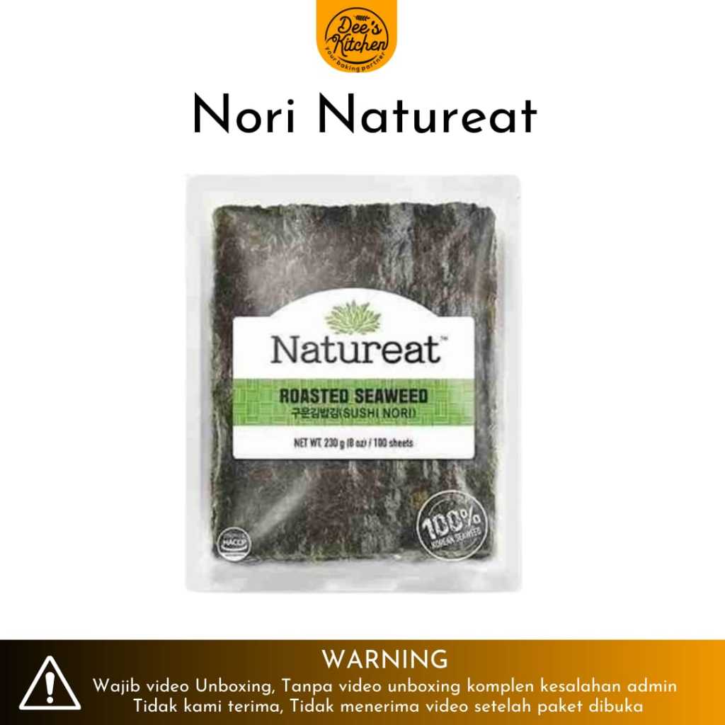 

[100 lembar] Nori Natureat - Roasted Seaweed