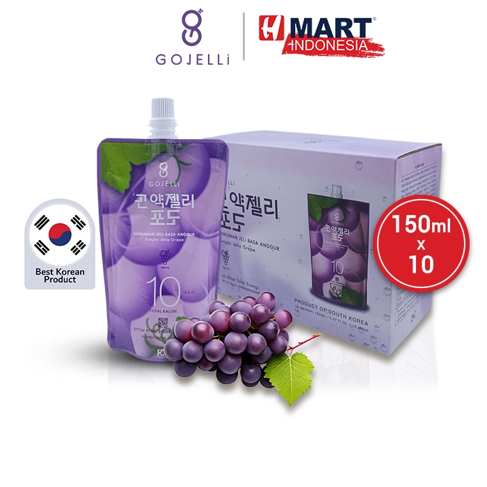 

GOJELLI Konjac Jelly Grape - Minuman Jeli Rasa Anggur 150ml 1 Dus (isi 10pcs)