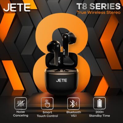 True Wireless Bluetooth JETE TWS T8 Earphone Stereo IPX4 USB-C