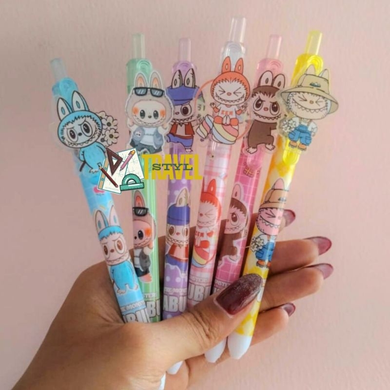 

Pulpen Gel Labubu 0.5 mm tinta hitam