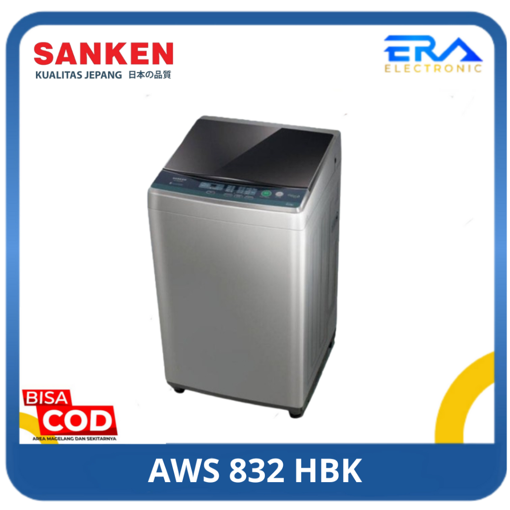 MESIN CUCI SANKEN AWS 832 HBK 8 KG 1 TABUNG - Magelang