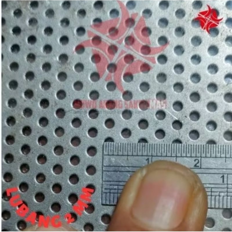 18x50 Cm Plat Besi Lubang 2 mm tebal 2 mm