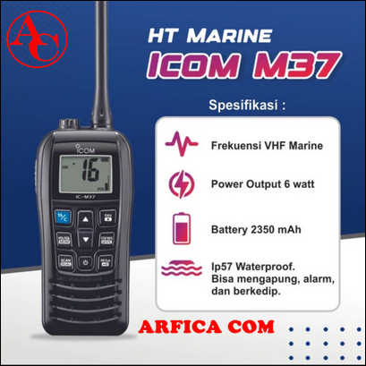 JUAL HT MARINE ICOM IC M37 ORIGINAL - HT ICOM IC-M37 VHF MARINE ORIGINAL GARANSI RESMI
