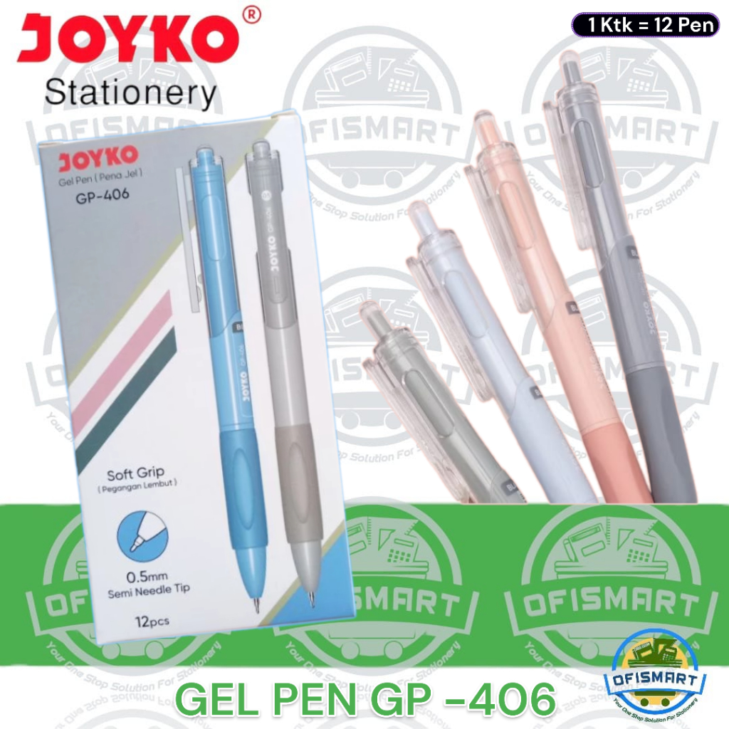 

Joyko Gel Pen Pulpen Pena GP-406 0.5 mm | @1Ktk=12 Pen