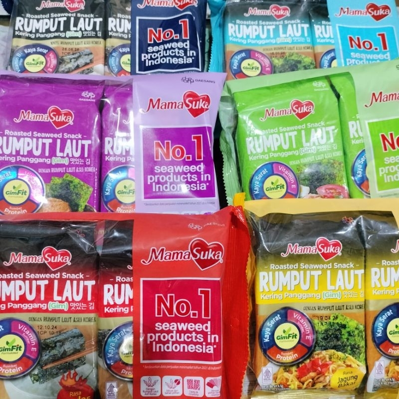 

Mamasuka rumput laut pack isi 2×4,5/ nori mamasuka
