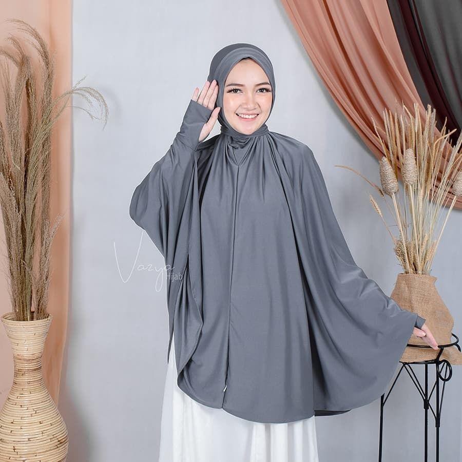 Khimar Syar’i Cadar Lengan Khania 4in1 - Hijab Jilbab Kerudung Berlengan Ukuran Jumbo Bahan Jersey P