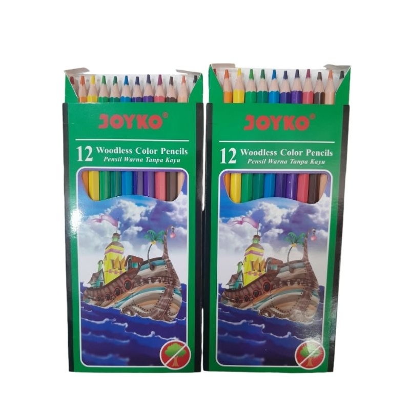 

pensil warna joyko woodless 12 warna
