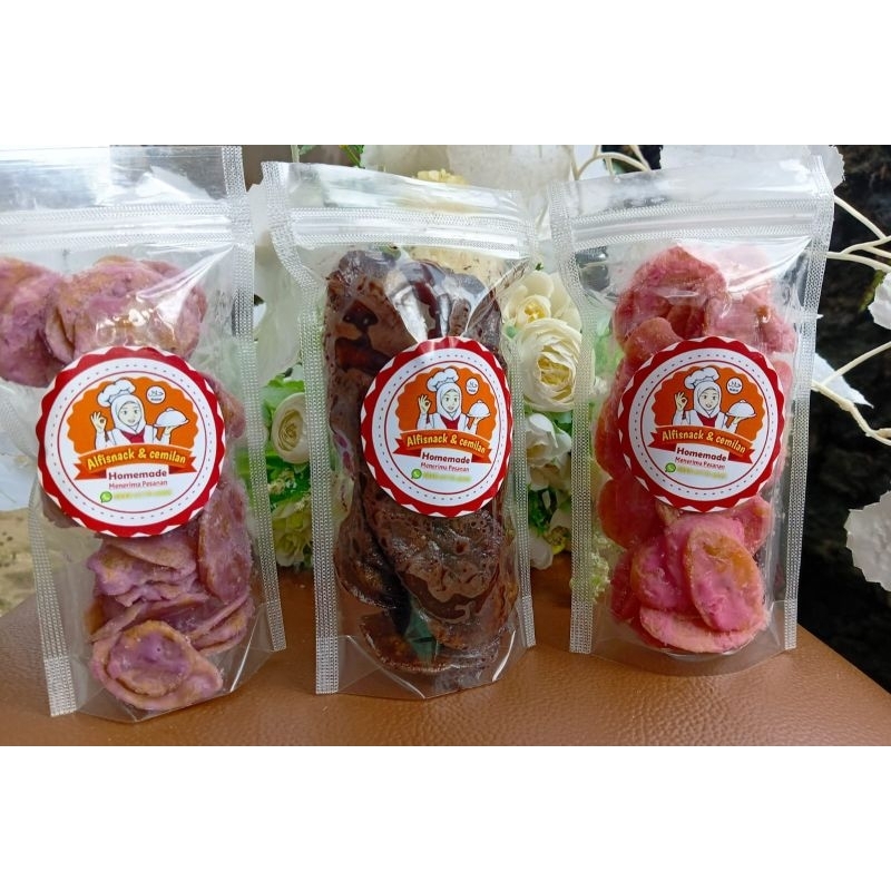 

Keripik Pisang 250 gram Cokelat Lumer Vanilla Strawberry tanpa pengawet
