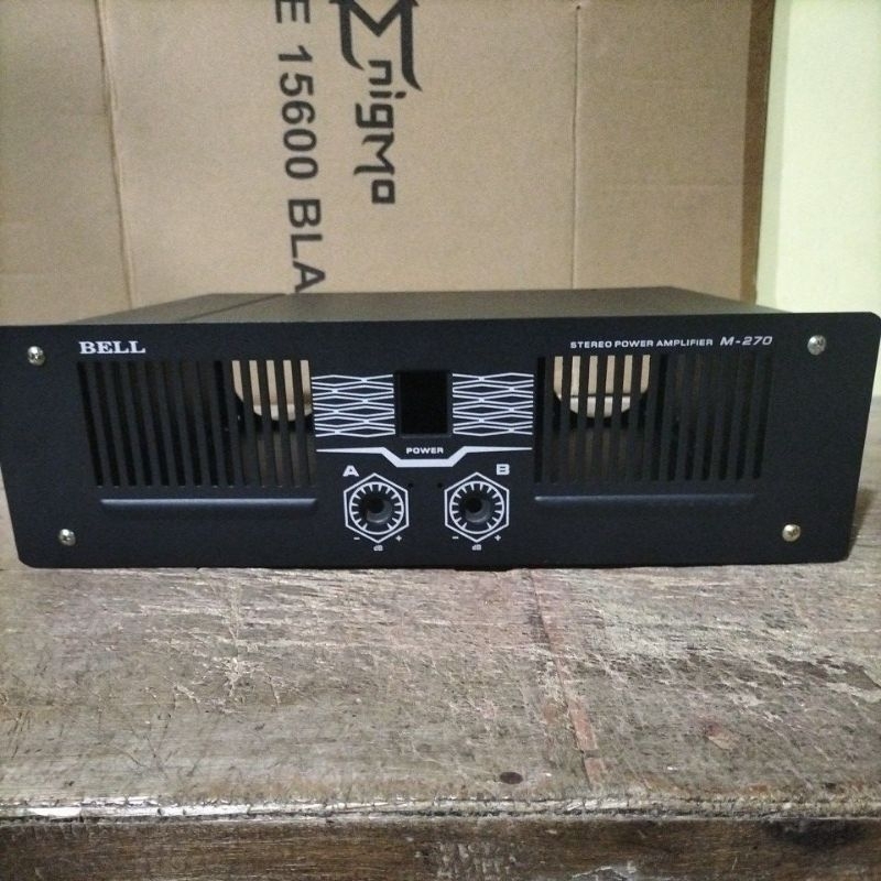 BOK STEREO POWER AMPLIFIER BOX POWER BELL M270 ORIGINAL