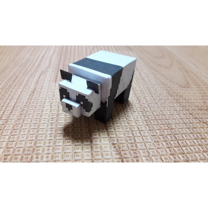 Papercraft Minecraft Hewan Panda (bentuk jadi seperti di foto dan lembaran)