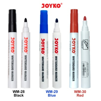 

❤️H2O❤️ WHITEBOARD MARKER JOYKO WM-28 WM-29 WM-30 HITAM BIRU MERAH PAPAN TULIS BISA DIHAPUS AMAN SPIDOL BLACK AWET ATK