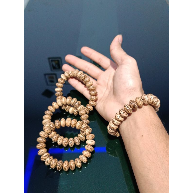 gelang kayu pucang kalak  model mentos 15 mm