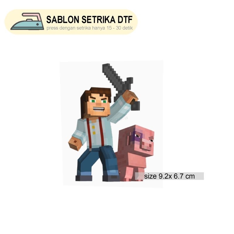 

Stiker Sablon Minecraft Friend & Pig
