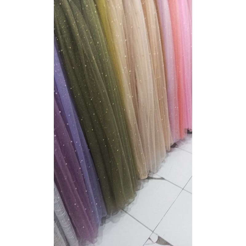 Kain Tile mutiara/Kain tile glitter mutiara/Kain glitter/kain meteran