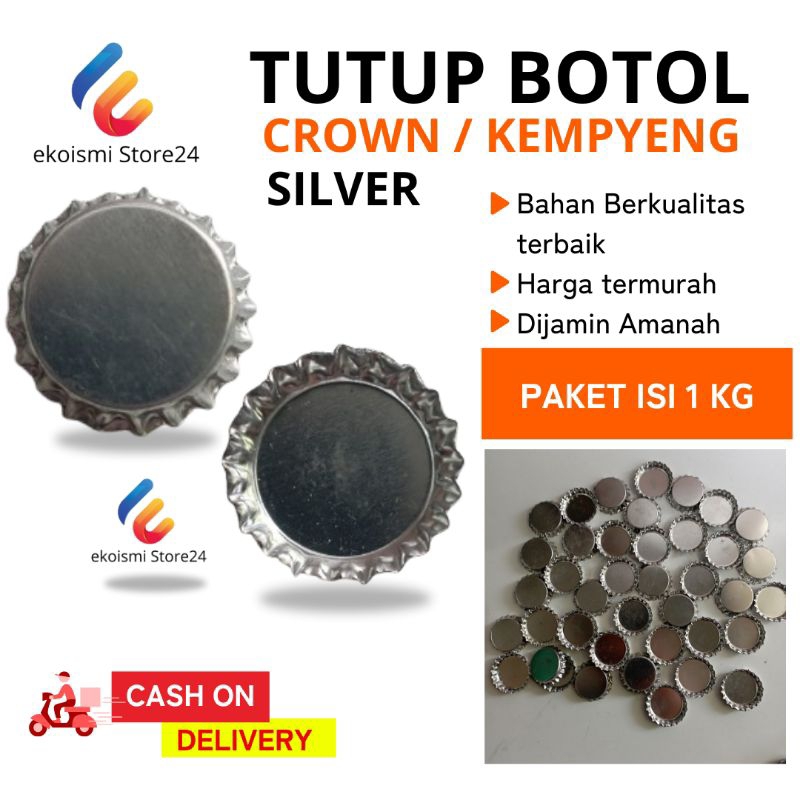 Tutup Botol crown kempyeng 1kg / Tutup botol Aluminium