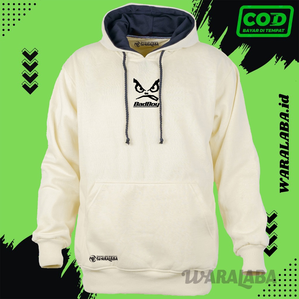 Sweater hoodie pria Wanita Premium Quality Import Brand Waralaba clothing unisex Warna Cream List Sa