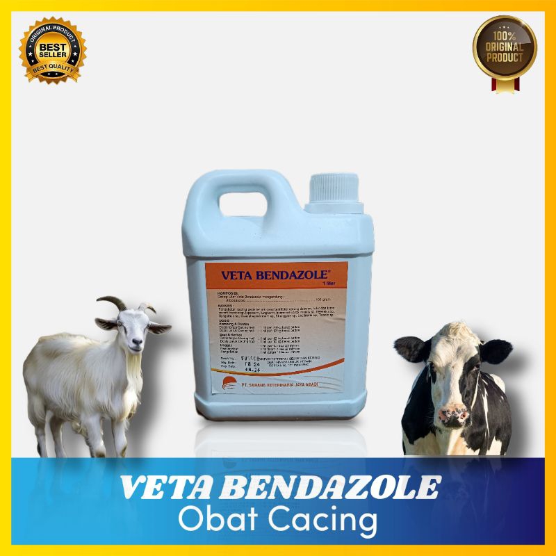 veta bendazole | Obat cacing sapi | Obat cacing kambing | 1 Liter