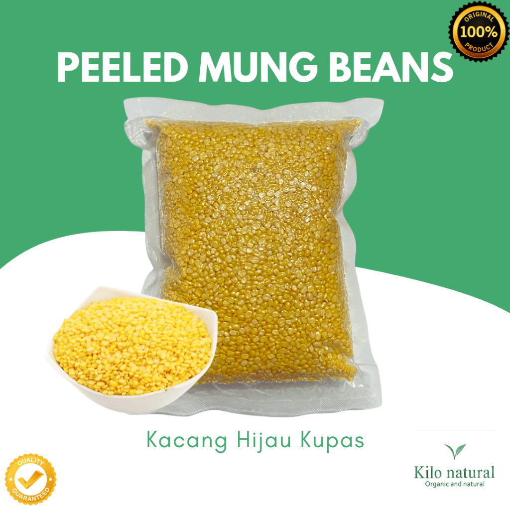 

Kacang Hijau Kupas Super 250gr / Peeled Mung Bean 250gr / Kacang Ijo Kupas 250gram