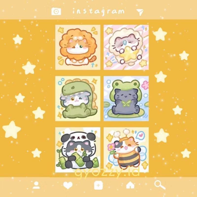 

50pcs/ Sticker Cute Kitty, cute cat sticker, animal cat sticker, stiker kucing lucu, animal version