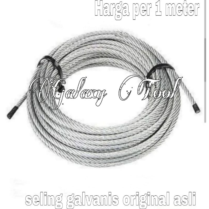kawat Seling baja bahan galvanis 2 3 4 5 6 8 10 mm Tali Sling baja galvanis Sling baja Tali sling