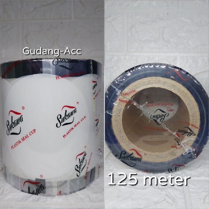 Cup Sealer Printing ok Putih  Plastik Sealer sukawa 125meter
