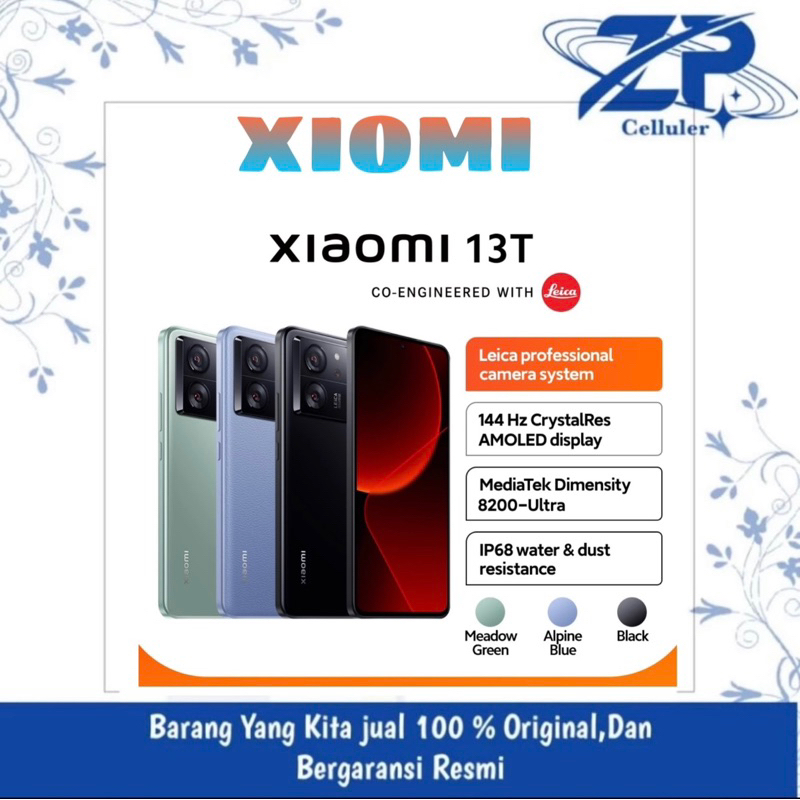 xiomi 13t ram 12gb /rom 256gb garansi resmi xiomi