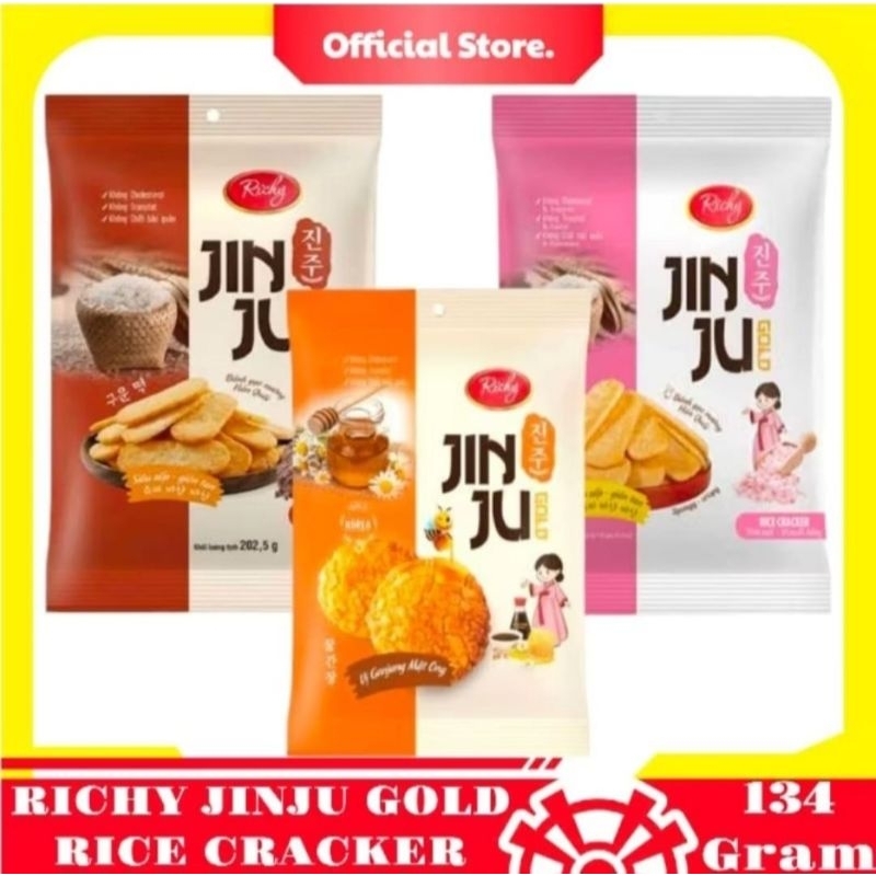 

RICHY JINJU RICE CRACKERS HONEY HIMALAYAN SALT BBQ PEPPER STEAK FLAVOUR RICE CRACKER BISKUIT BERAS