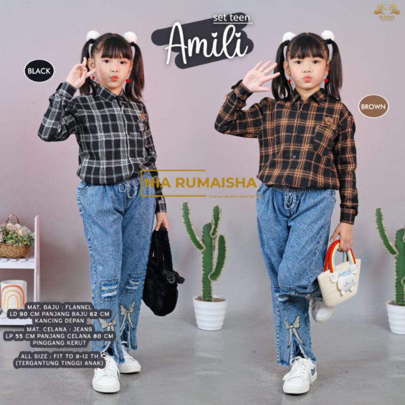 AMILI SET KIDS BY NIA RUMAISHA // ONE SET ANAK JEANS