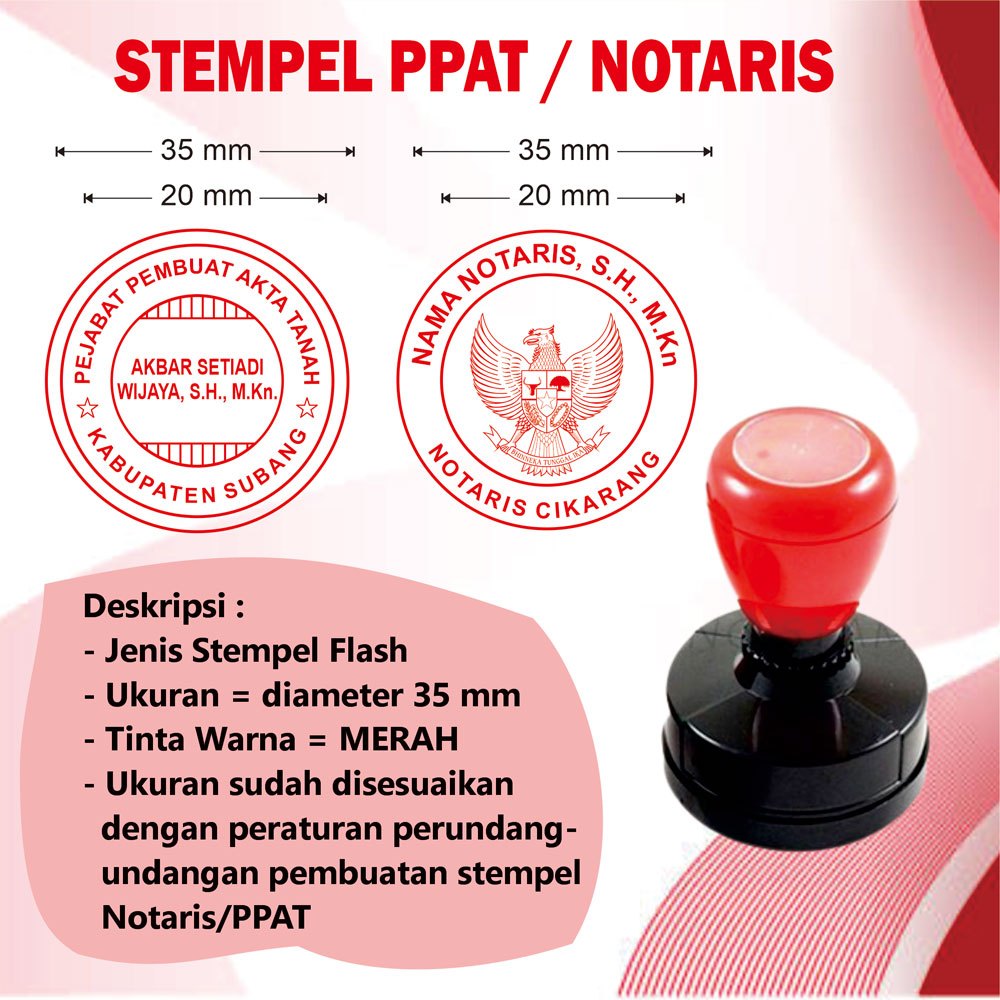 

Stempel PPAT Stempel Sekolah Stempel Mengetahui/Mengesahkan I notaris