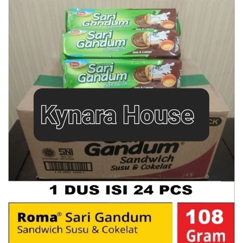 

Roma Biscuit Sari Gandum Sandwich Susu&Cokelat 24x108gr (Karton)