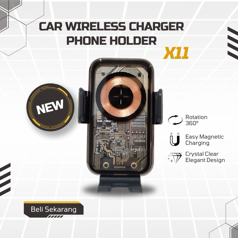 Car Wireless Charger Phone Tatakan HP Mobil