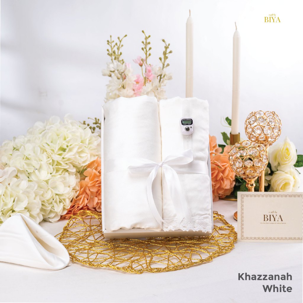 HAMPERS MUKENA RAYON SATIN GIFT SET EXCLUSIVE TAZBIYA X GIFT BY BIYA I Hadiah Kado Pernikahan