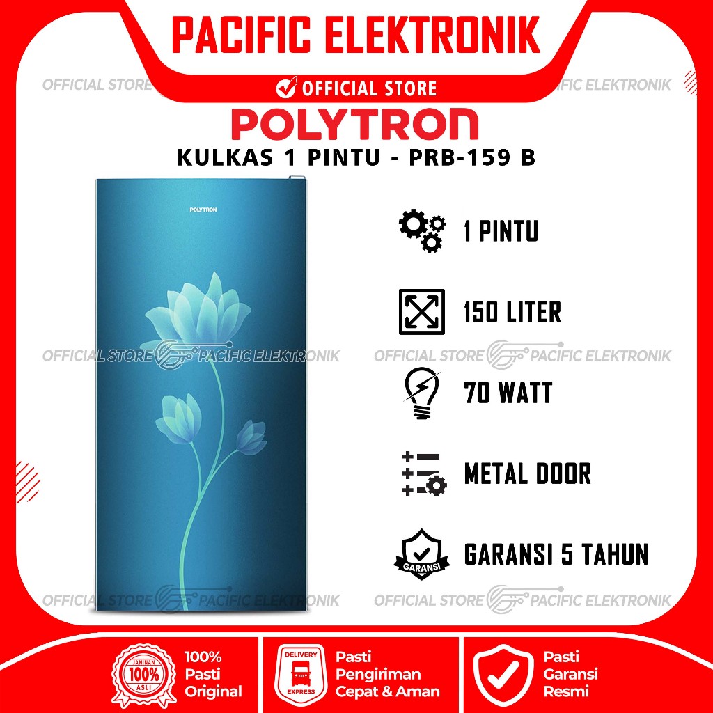 Kulkas Polytron 1 Pintu PRB-159 / PRB159