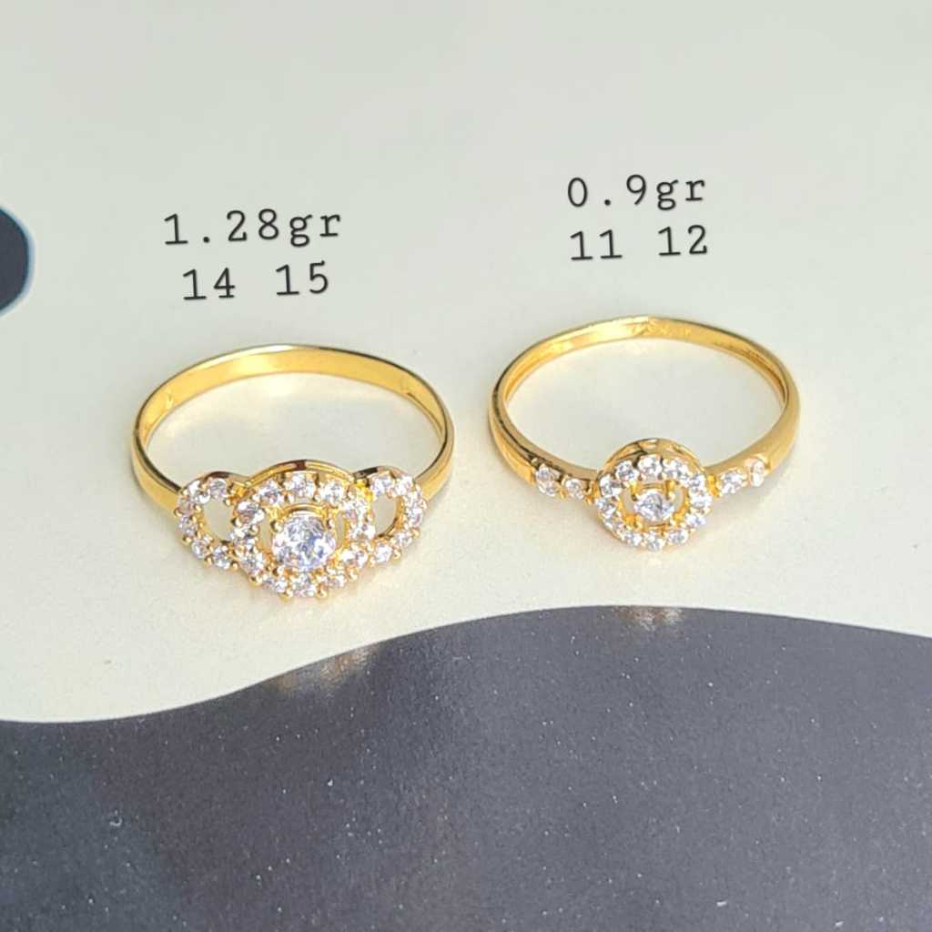 Cincin Emas Permata Mewah Amero Cincin Dubai Perisai Kadar 375