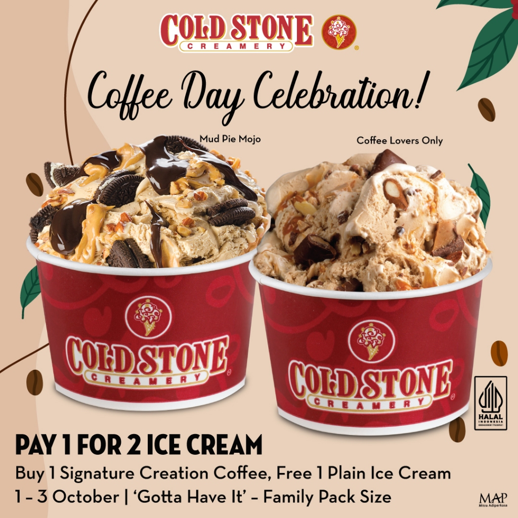 

Coffee Day! Buy 1 Get 1 Ice Cream size Family Pack 1 Liter