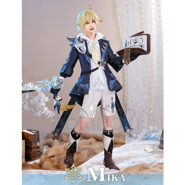 Mika Cosplay Game Genshin Impact Mika Cosplay Costume Mika Metal Vision