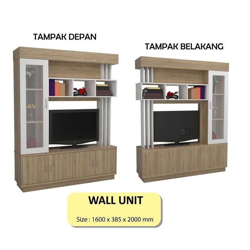 Meja TV / Rak TV / Wall Unit / Partisi Pembatas Ruangan Minimalis KEA