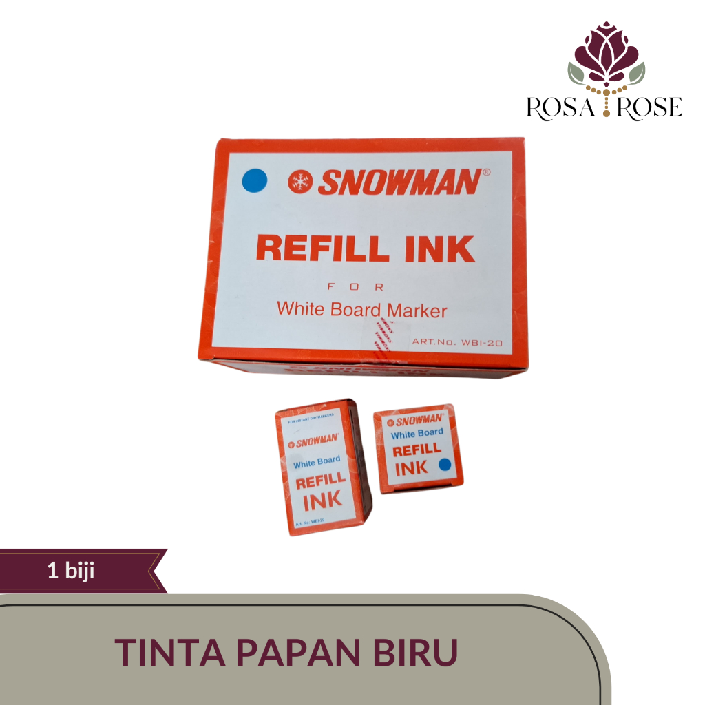 

Tinta / isi / refill spidol papan / whiteboard / white board WBI-20 SNOWMAN
