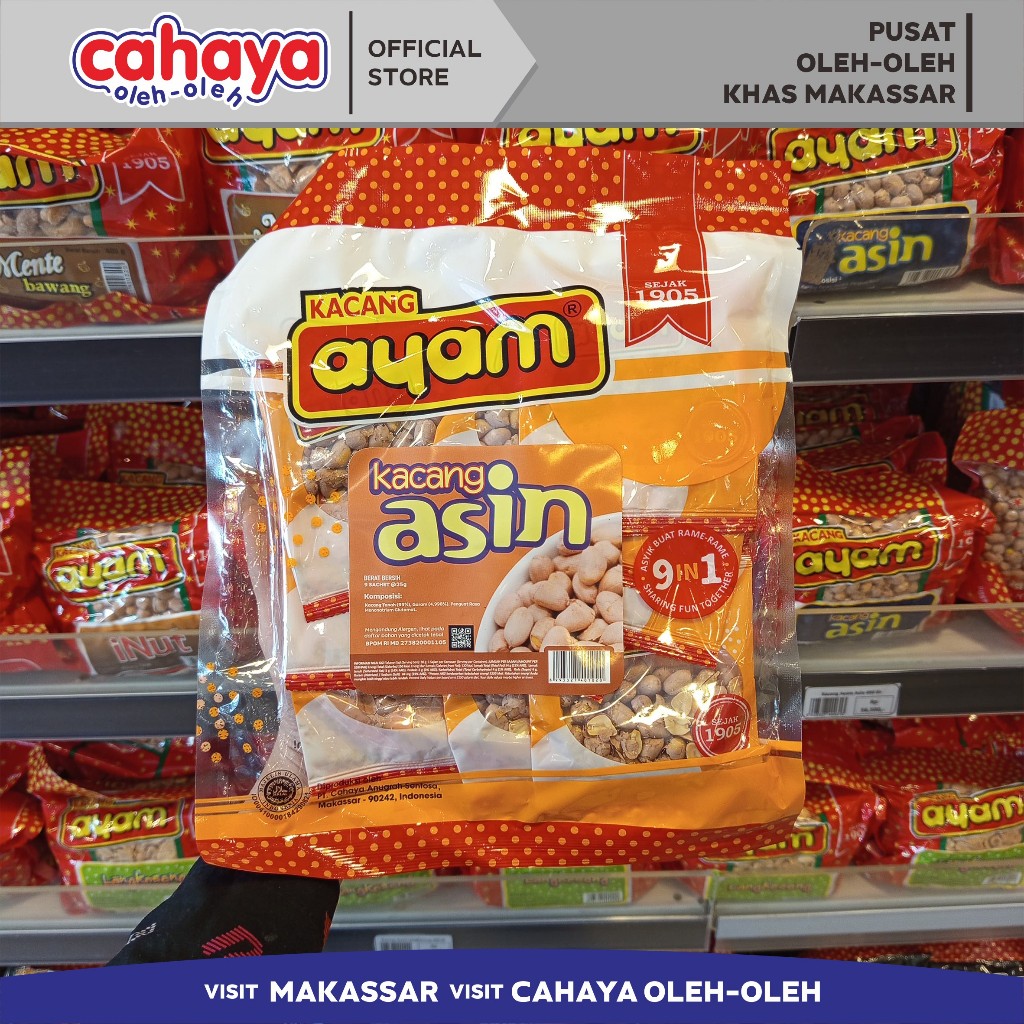 

Kacang Asin Kacang Ayam Cahaya Oleh Oleh Makassar 225gr 9 in 1