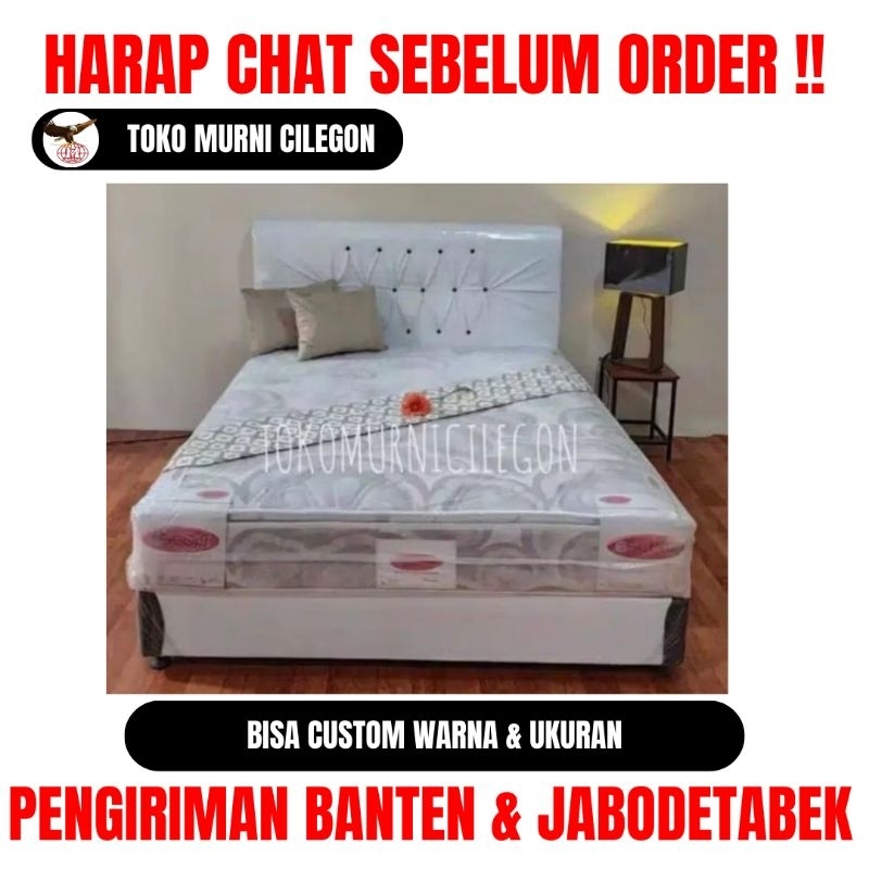 Sandaran Divan Putih - Tanpa Kasur (free ongkir cilegon serang kota)