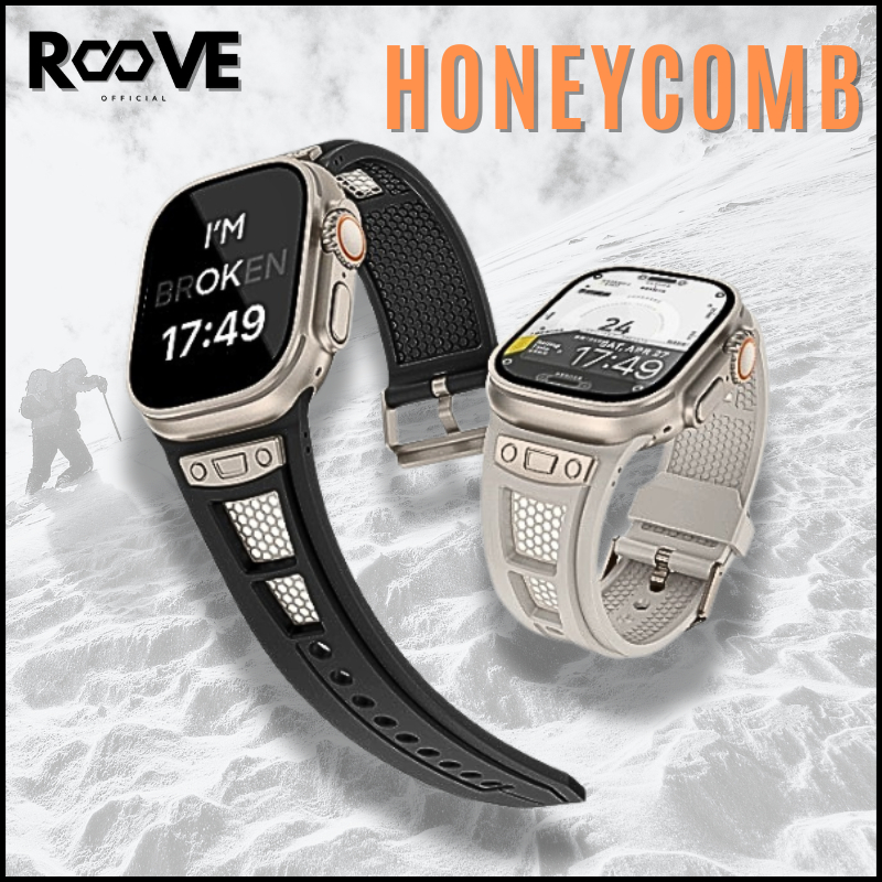 Silicon strap apple watch ULTRA SE 9 8 7 6 5 4 3 2 1 series tali jam tangan Pria fashion sport iwatc