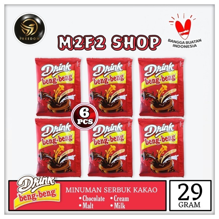 

Drink Beng Beng Instant | Minuman Bubuk Cokelat Sachet - 29 gr (Kemasan 6 Pcs)