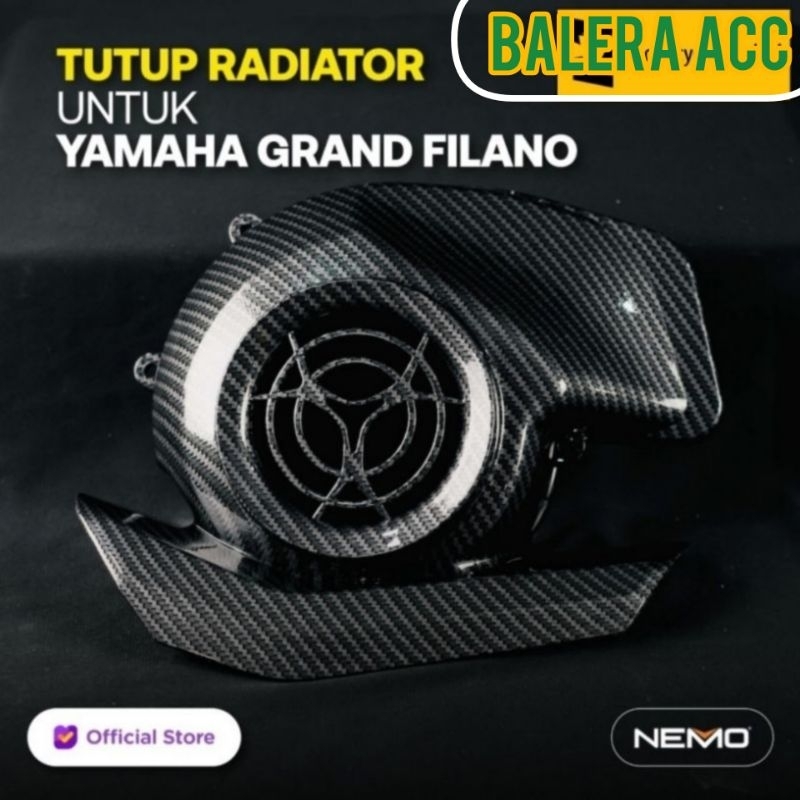 Cover Kipas Radiator Grand Filano Carbon Nemo